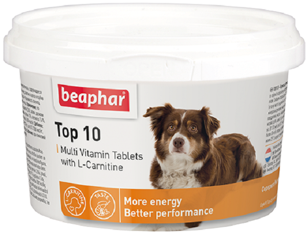 Кормовая добавка Beaphar Top 10 с L-карнитином для собак арт. 12542