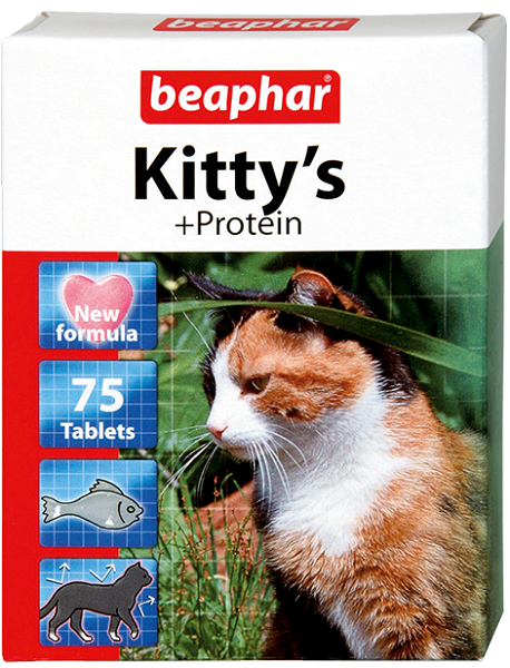 Кормовая добавка Beaphar Kitty's + Protein с протеином для кошек арт. 12510