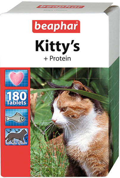 Кормовая добавка Beaphar Kitty's + Protein с протеином для кошек арт. 12579