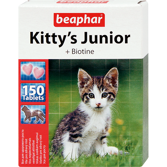 Кормовая добавка Beaphar Kitty's Junior с биотином для котят арт. 12508